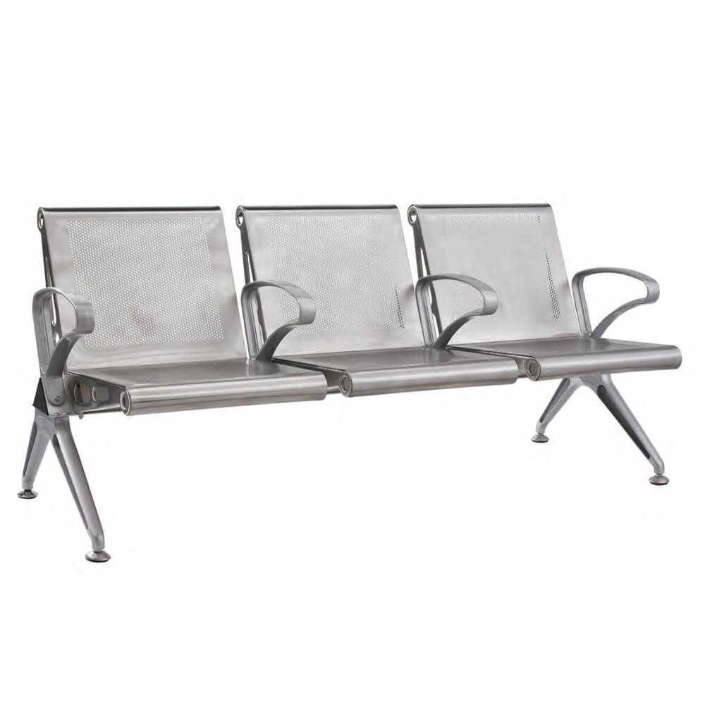 Commercial Metal Stainless Steel Waiting Room Chair for Hospitals
