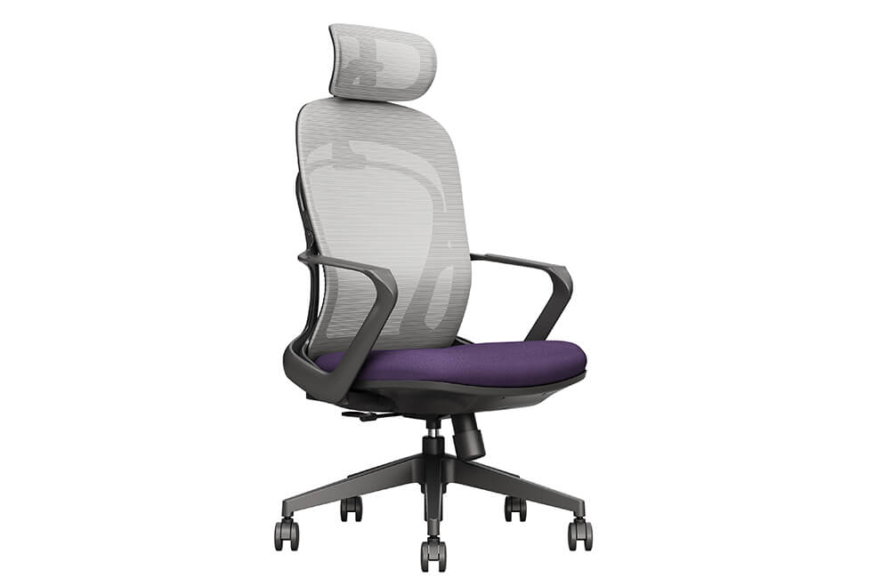 ergonomic adjustable high office swivel desk chair with headrest