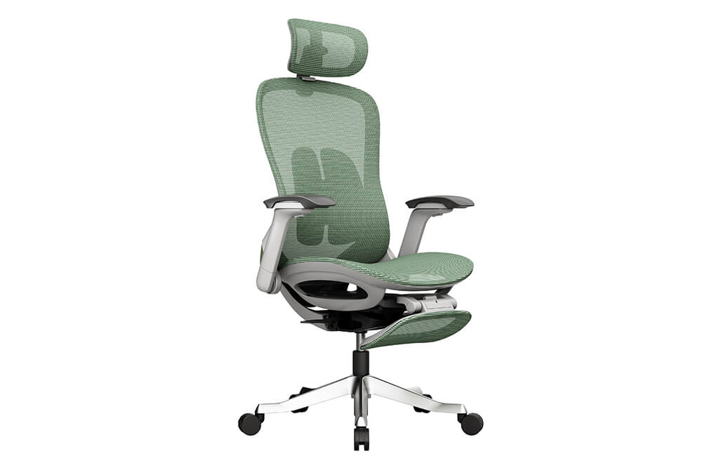 adjustable high office chair with footrest